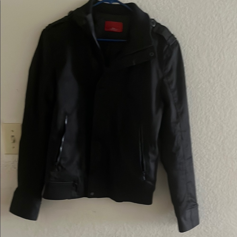Zara Men's Black Bomber Jacket